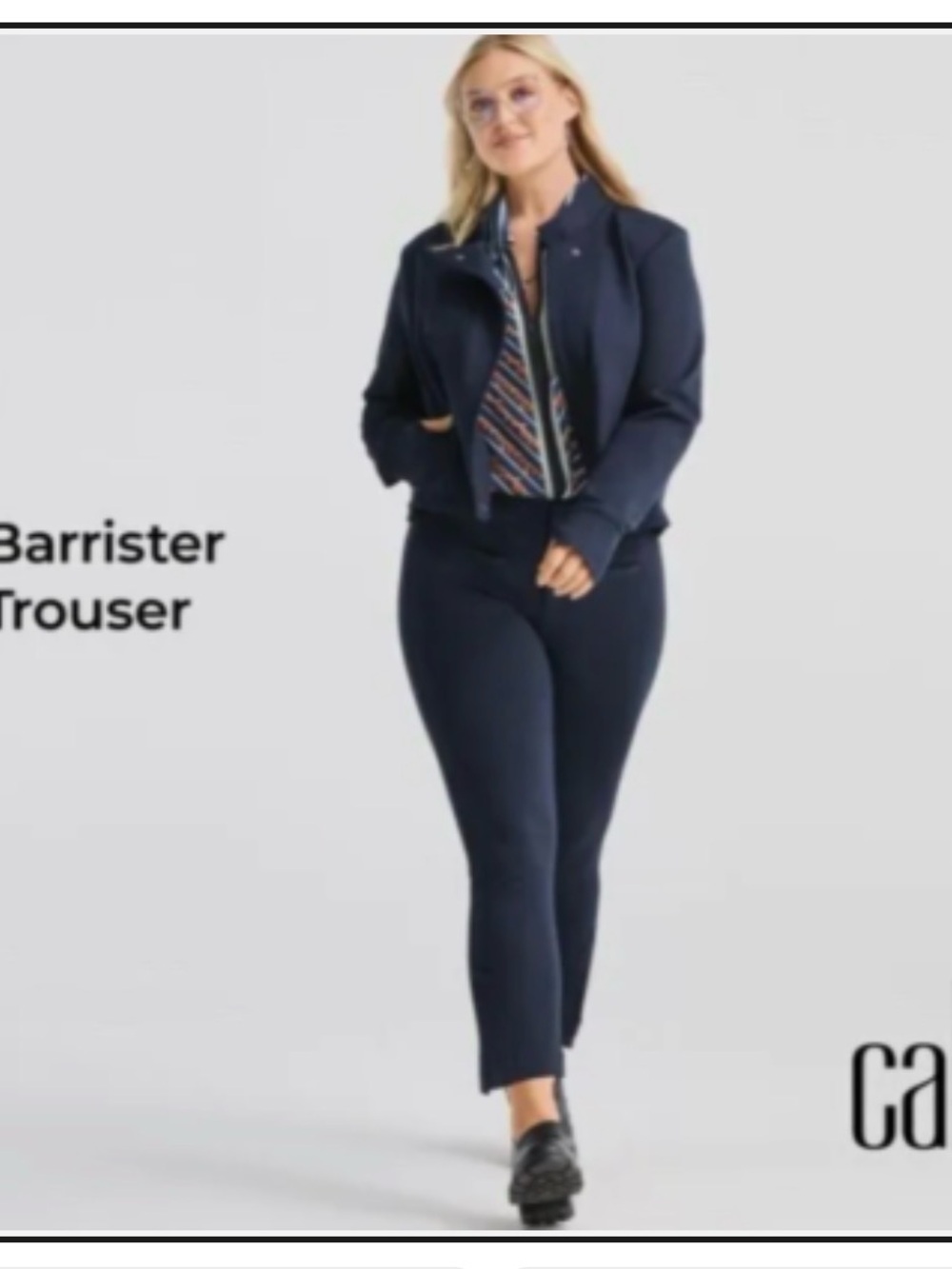 Cabi Barrister TrouserWomen's Navy Ponte Ankle Pants